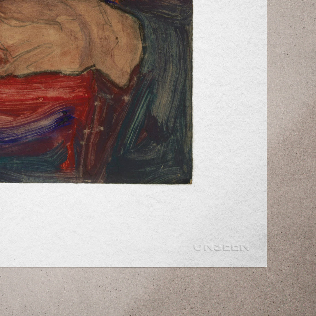 Self Portrait with Eyelid Pulled Down by Egon Schiele, 1910