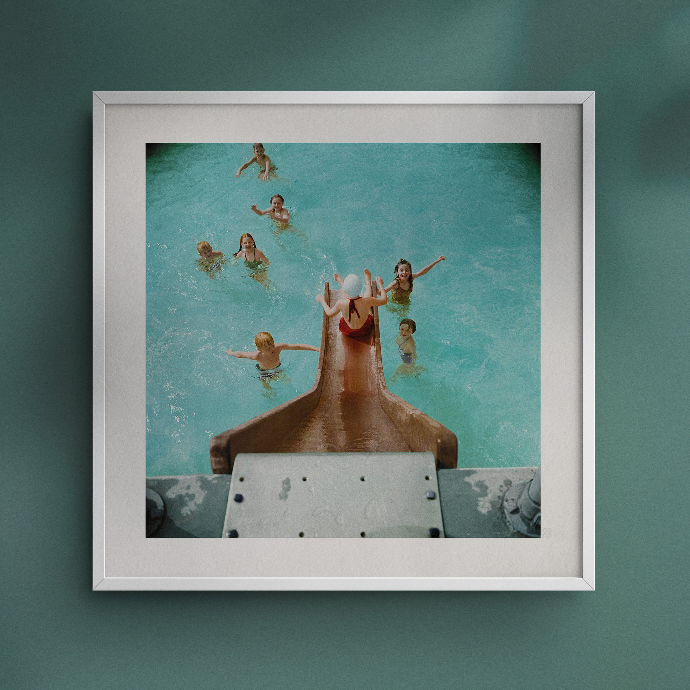 Greenbelt Swimmers, 1942, Colorized