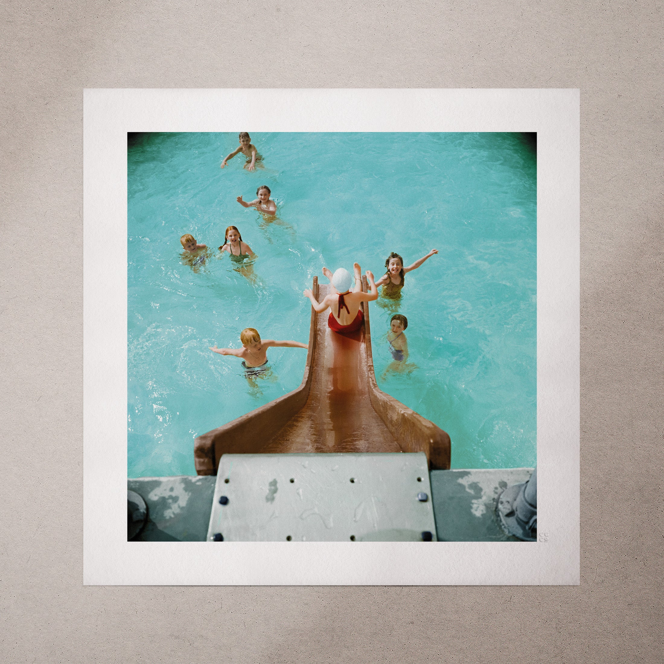 Greenbelt Swimmers, 1942, Colorized