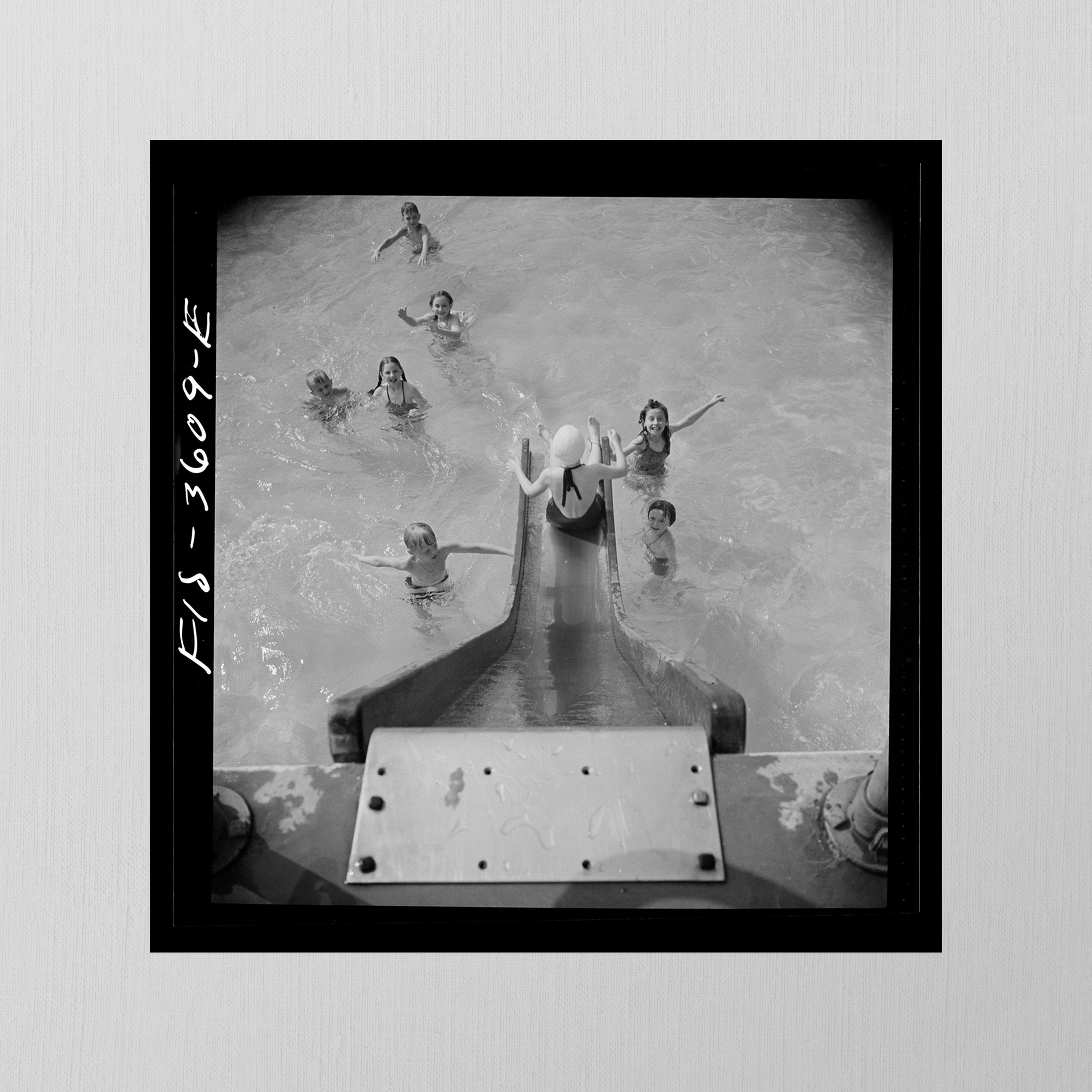 Greenbelt Swimmers, 1942, Colorized