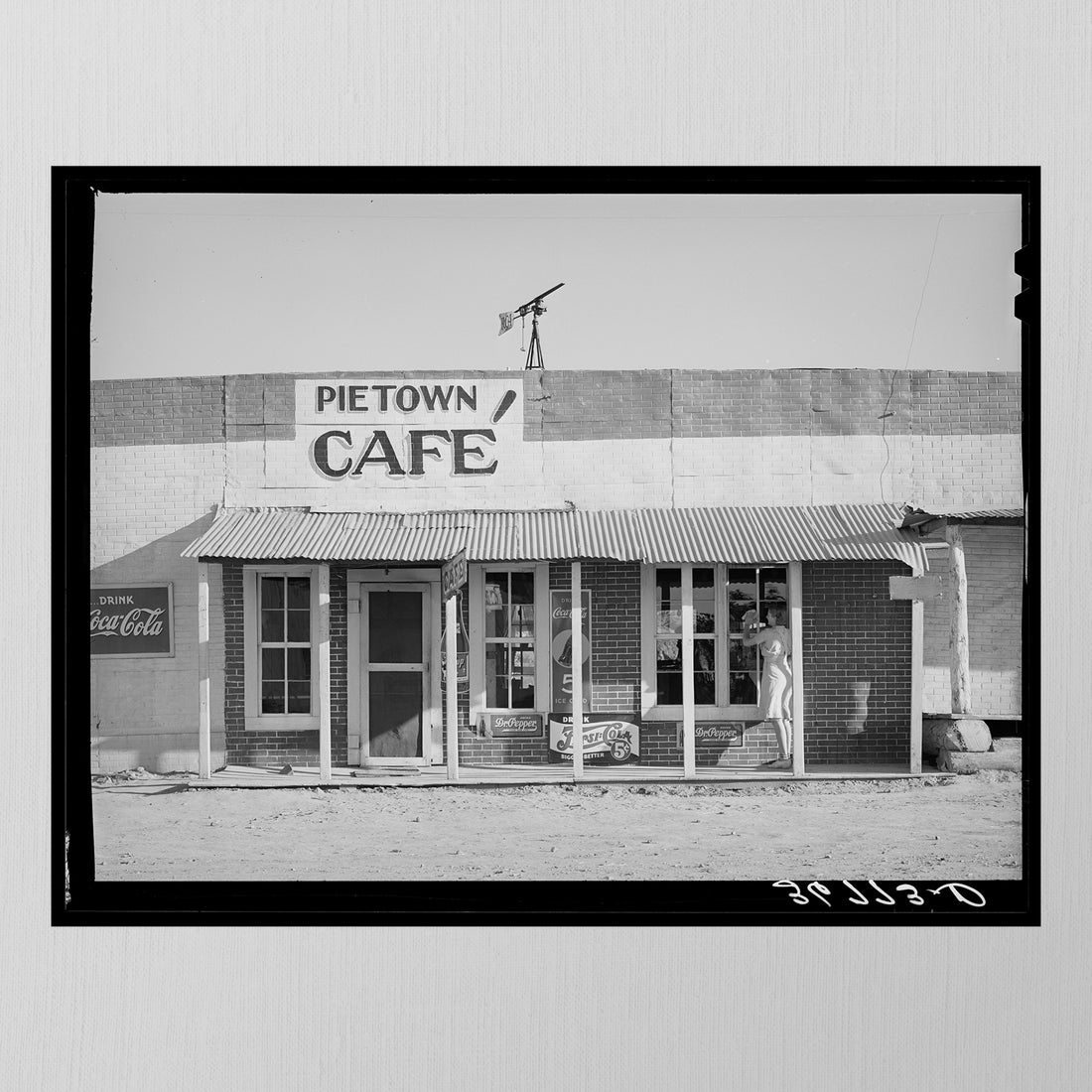 Pie Town Cafe, 1940, Colorized