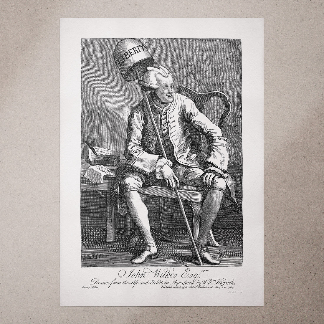 John Wilkes Esq by William Hogarth, 1763