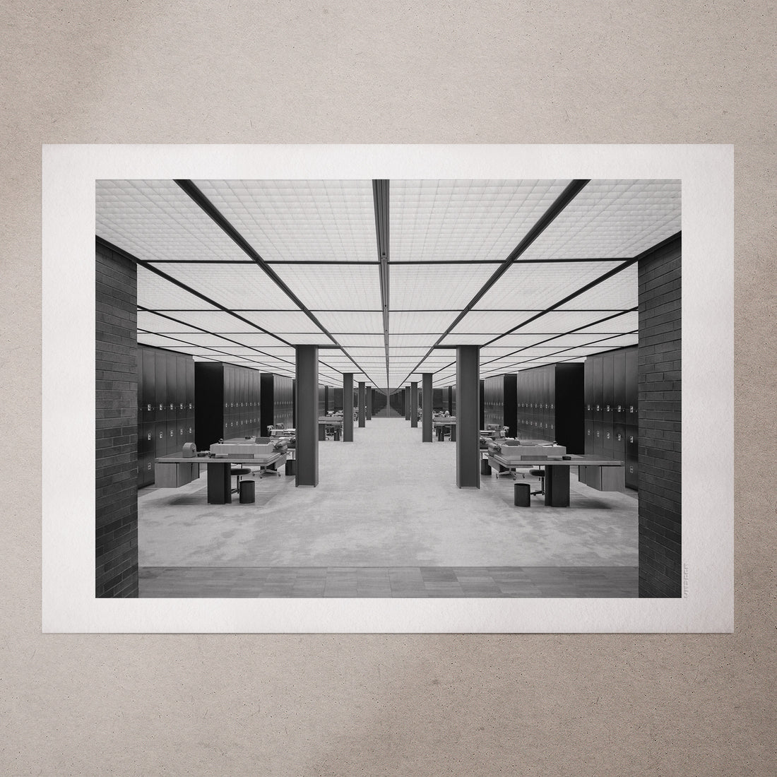Deere & Co. Headquarters Secretarial Pool by Balthazar Korab, 1964