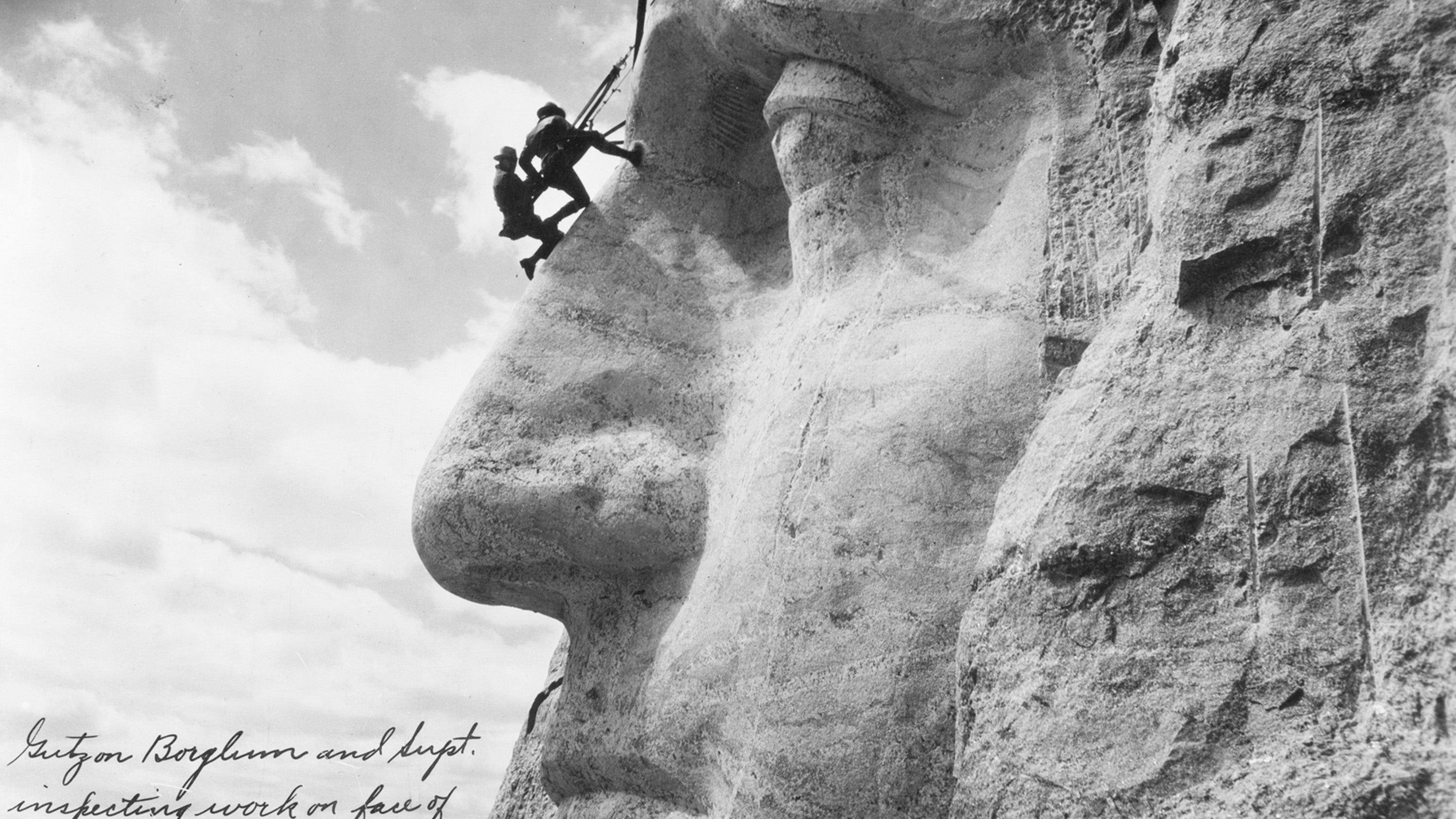 Mount Rushmore, 1932, Colorized