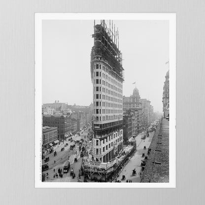 Flatiron Building Under Construction, 1939, Colorized