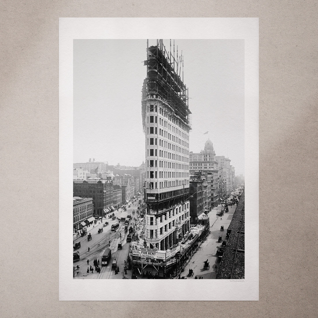 Flatiron Building Under Construction by Detroit Publishing Co., 1939