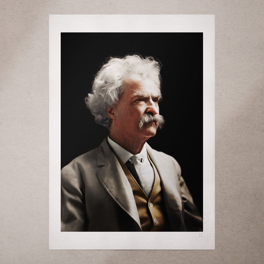 Mark Twain, 1906, Colorized