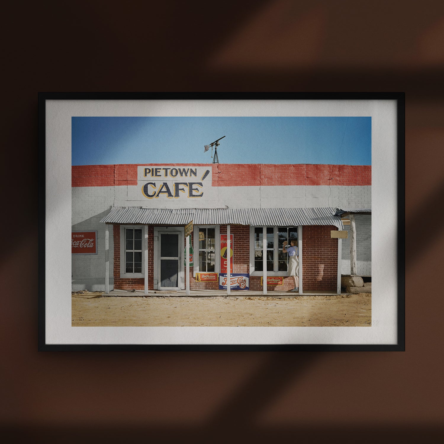 Pie Town Cafe, 1940, Colorized